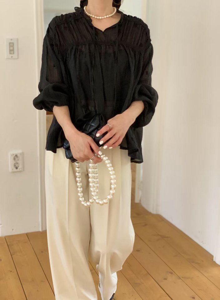 Elmu - Korean Women Fashion - #shopsmall - Dasom Embroidery Blouse - 3
