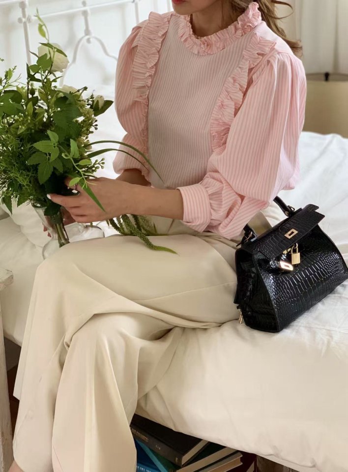 Elmu - Korean Women Fashion - #shopsmall - Butter Pleats Shirts