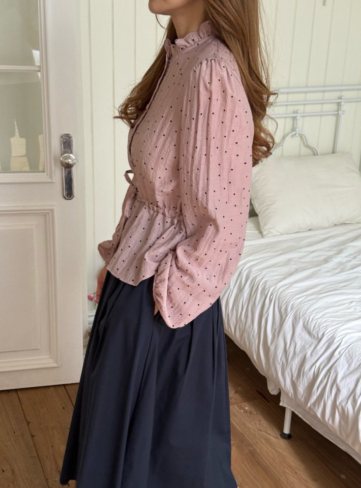 Elmu - Korean Women Fashion - #shopsmall - Eve Dot Blouse - 3