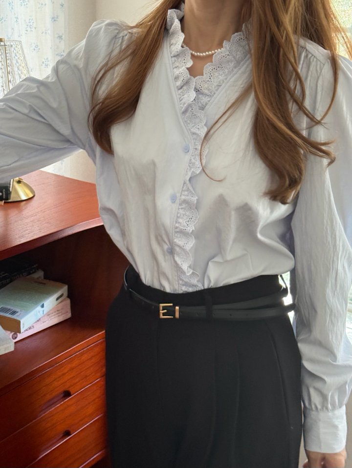 Elmu - Korean Women Fashion - #thatsdarling - Daisy Lace Blouse - 7