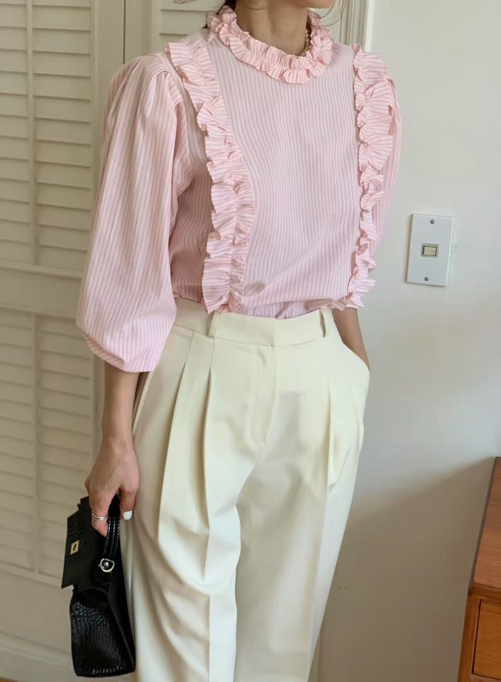 Elmu - Korean Women Fashion - #thelittlethings - Butter Pleats Shirts - 3