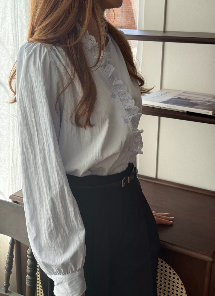 Elmu - Korean Women Fashion - #thelittlethings - Daisy Lace Blouse - 8