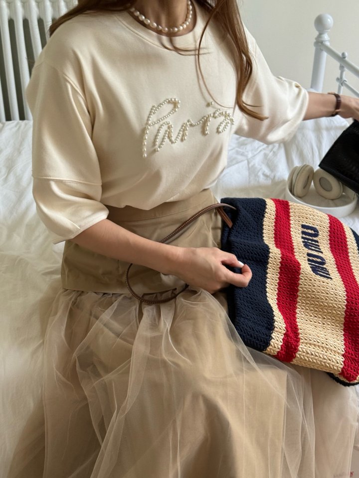 Elmu - Korean Women Fashion - #thelittlethings - Paris Pearl Tee - 6