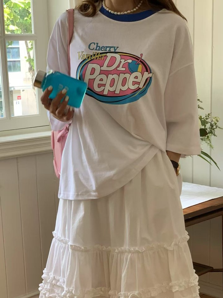 Elmu - Korean Women Fashion - #momslook - Dr Pepper Tee - 4