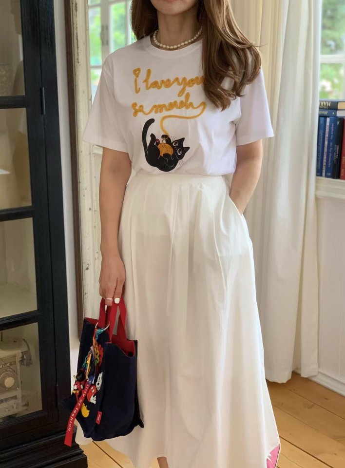 Elmu - Korean Women Fashion - #womensfashion - Meuw Tee - 8