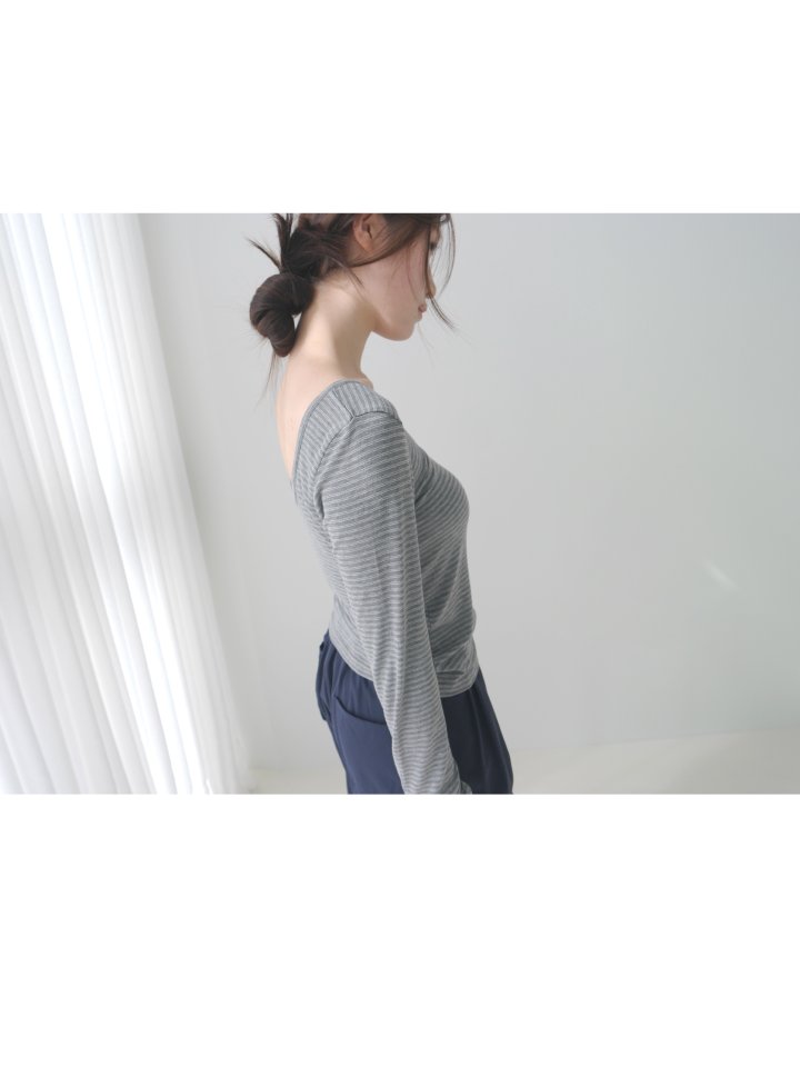 Enten - Korean Women Fashion - #womensfashion - Ningning Stripe Tee - 4