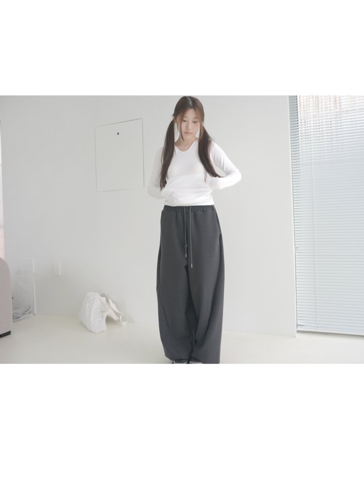 Enten - Korean Women Fashion - #romanticstyle - Sharu Banding Pants - 7