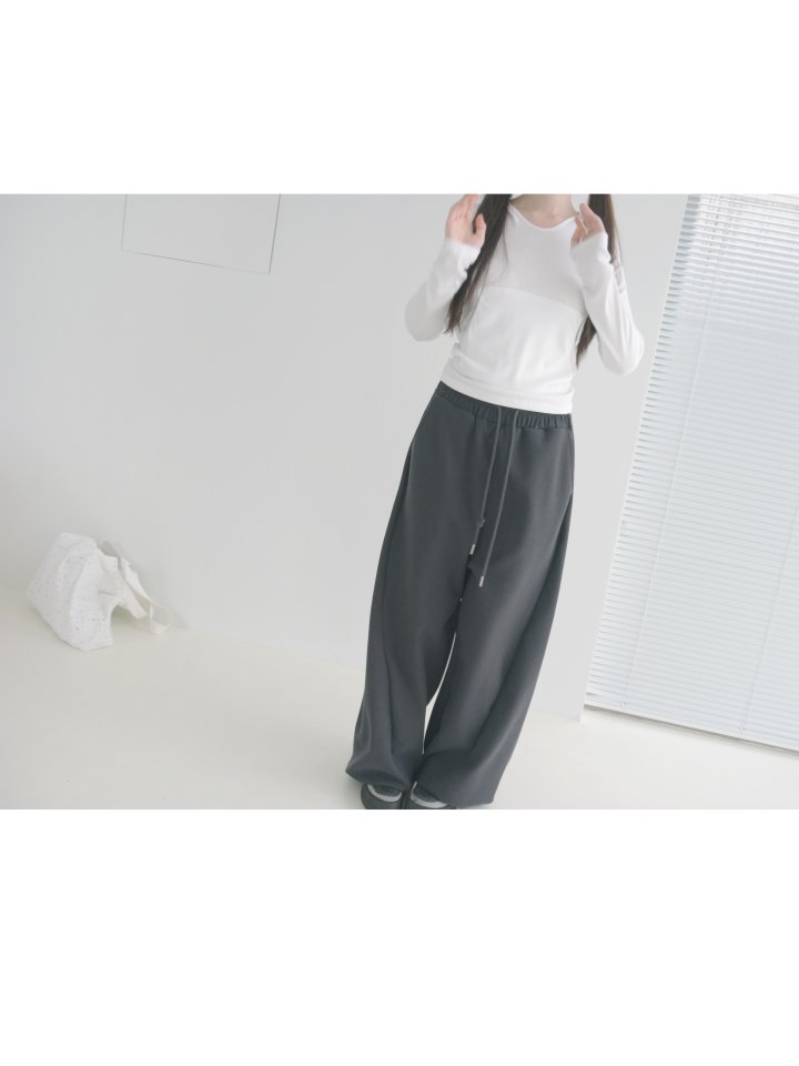 Enten - Korean Women Fashion - #vintageinspired - Sharu Banding Pants - 4