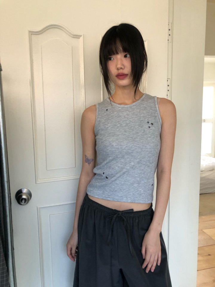 Flash - Korean Women Fashion - #momslook - Linda Rib Sleeveless Tee - 5
