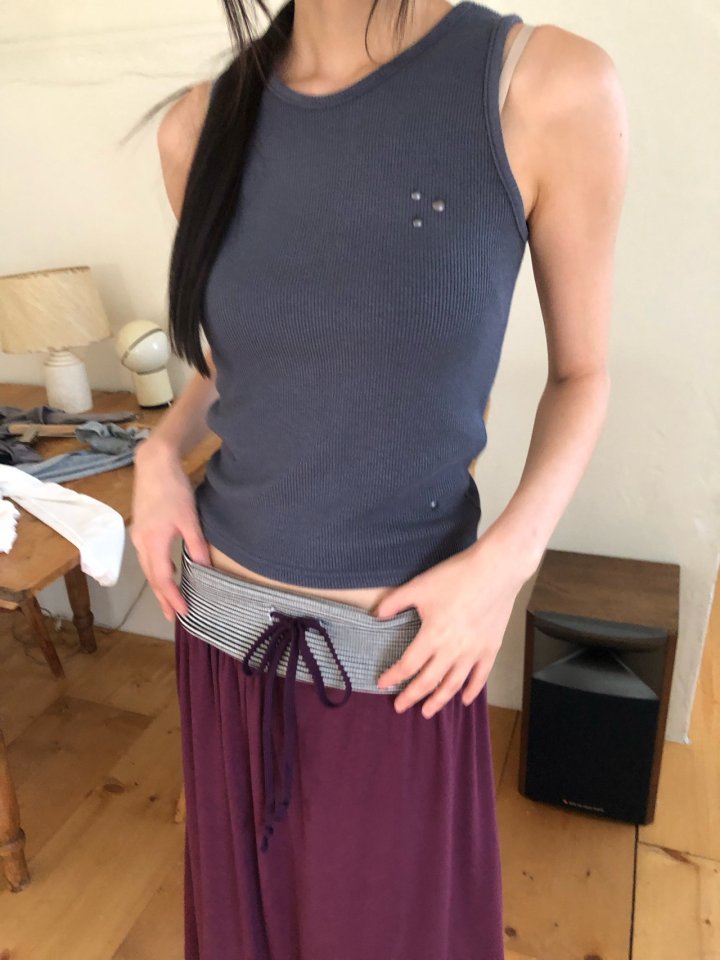 Flash - Korean Women Fashion - #womensfashion - Linda Rib Sleeveless Tee - 4