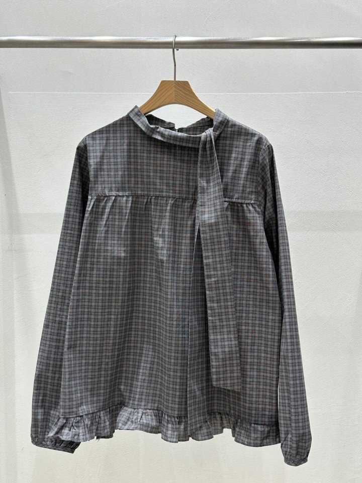 Flash - Korean Women Fashion - #womensfashion - Rona Check Blouse - 4