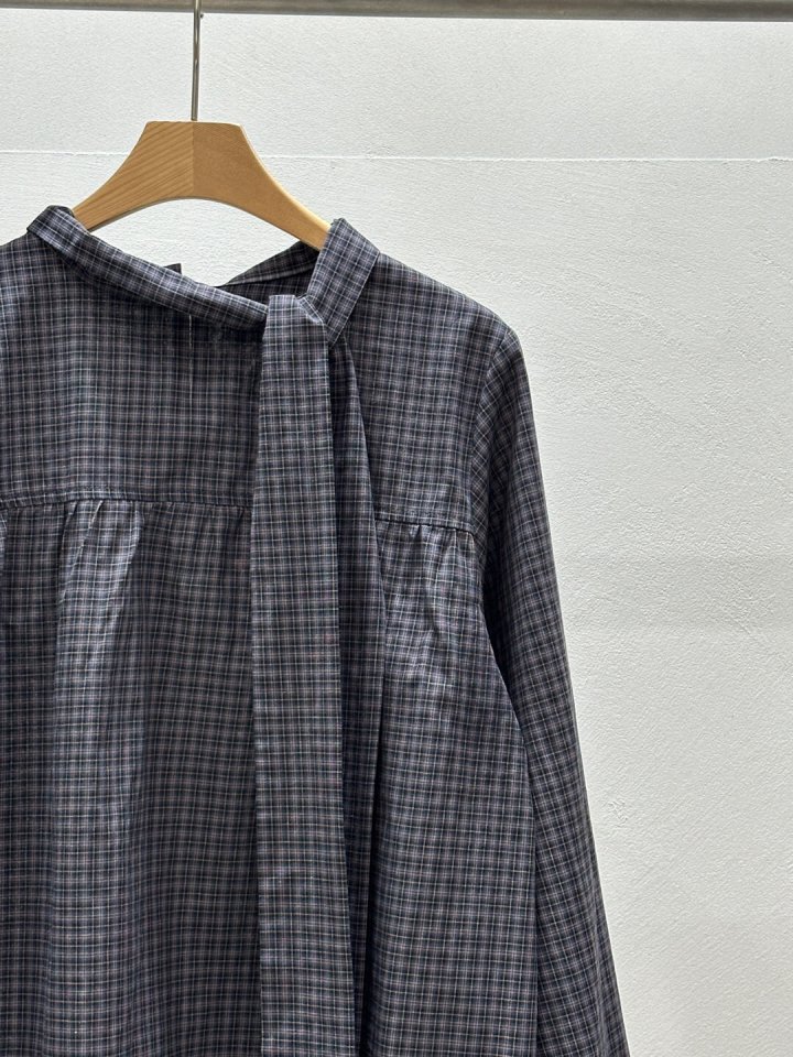 Flash - Korean Women Fashion - #momslook - Rona Check Blouse - 8