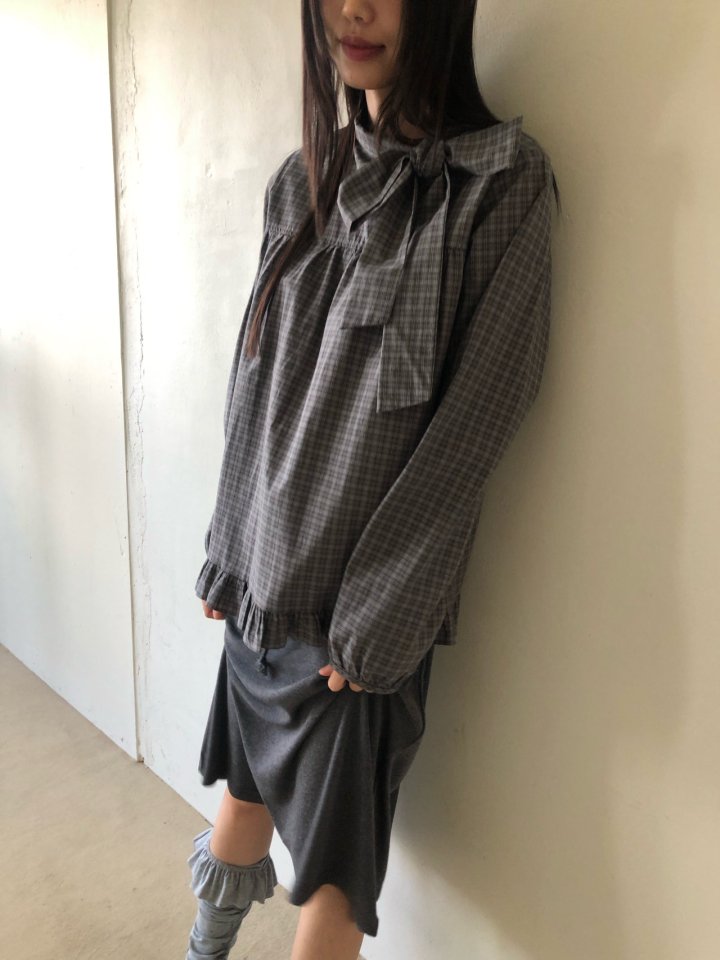 Flash - Korean Women Fashion - #momslook - Rona Check Blouse - 5