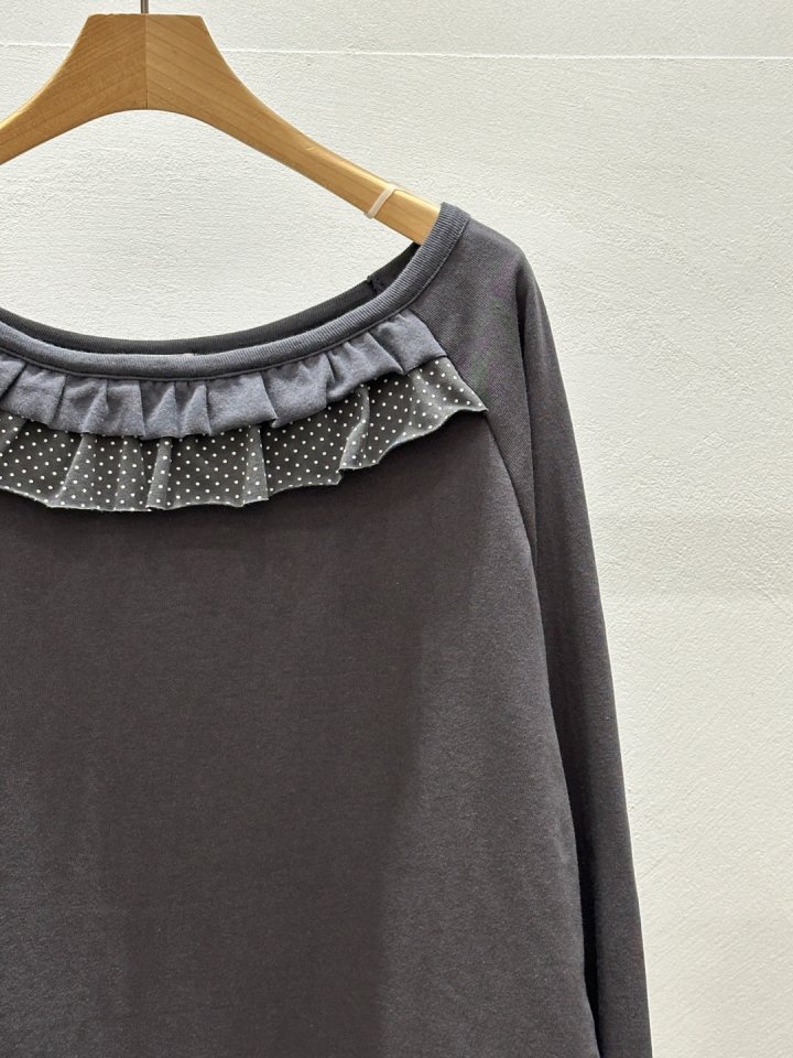 Flash - Korean Women Fashion - #momslook - Dot Frill Pullover - 7
