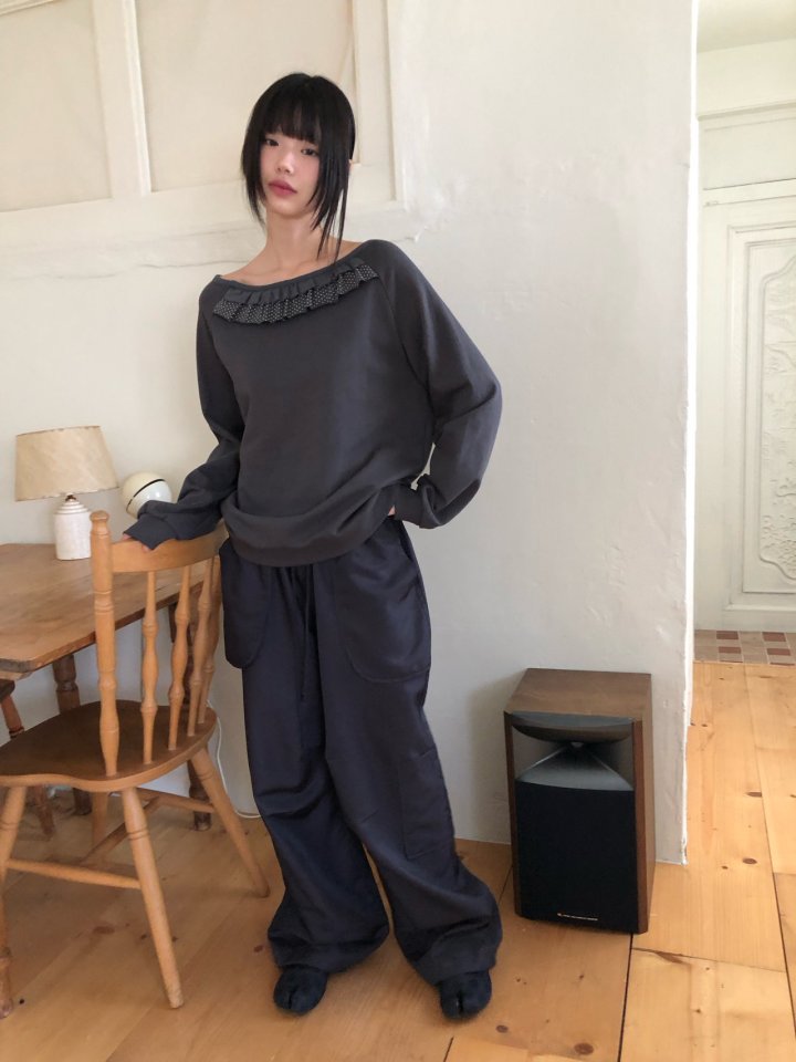 Flash - Korean Women Fashion - #momslook - Dot Frill Pullover - 3