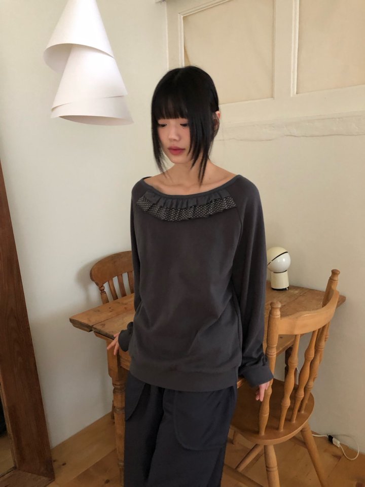 Flash - Korean Women Fashion - #momslook - Dot Frill Pullover - 5