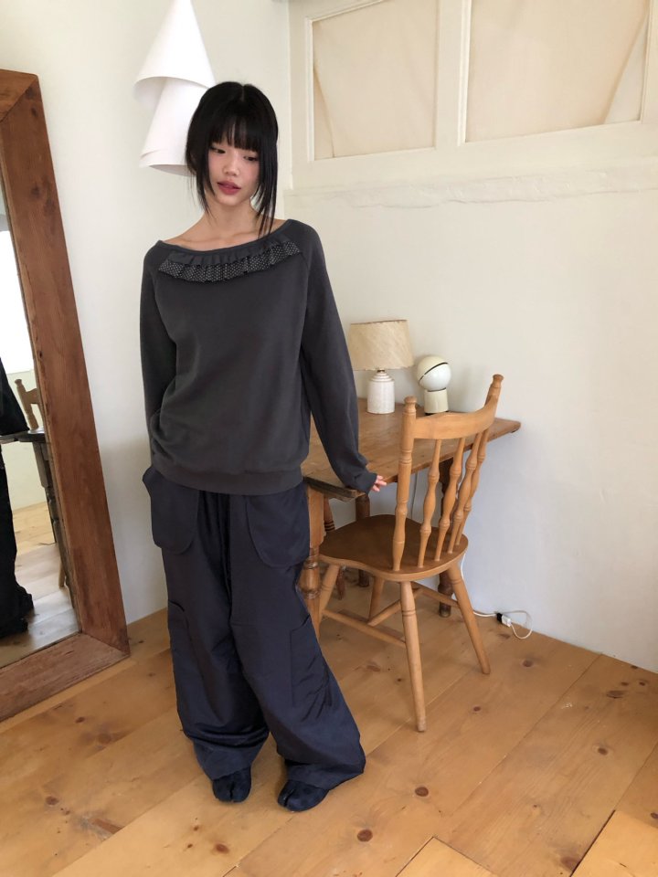 Flash - Korean Women Fashion - #momslook - Dot Frill Pullover - 7