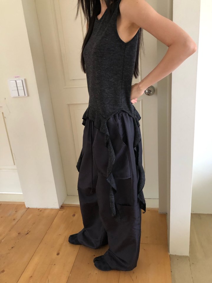 Flash - Korean Women Fashion - #momslook - Span Sleeveless Frill Tail Tee - 8