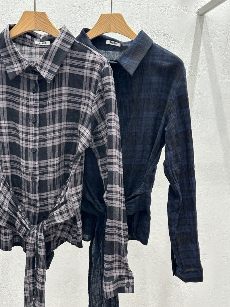 Flash - Korean Women Fashion - #momslook - Check Shirt - 2