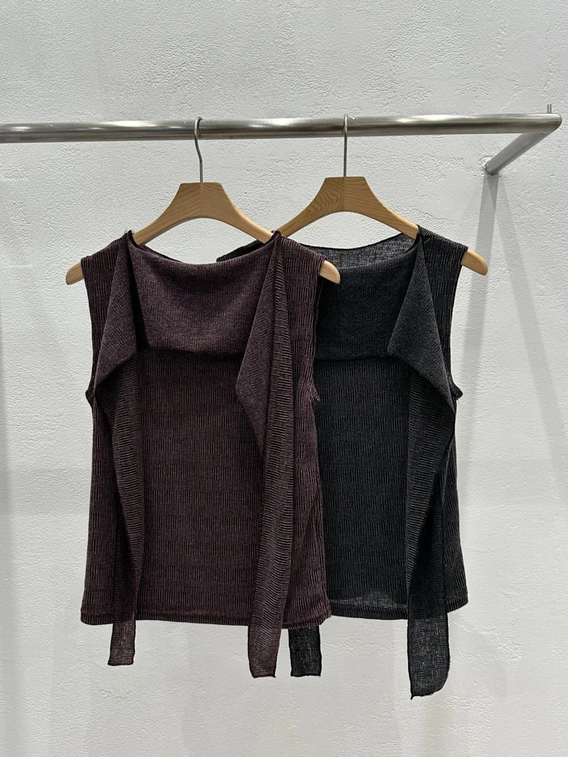 Flash - Korean Women Fashion - #momslook - Scarf Sleeveless Top