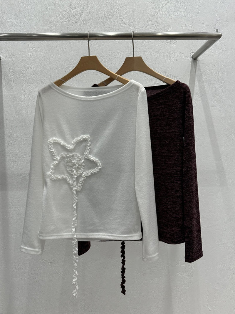 Flash - Korean Women Fashion - #momslook - Star Knit Tee