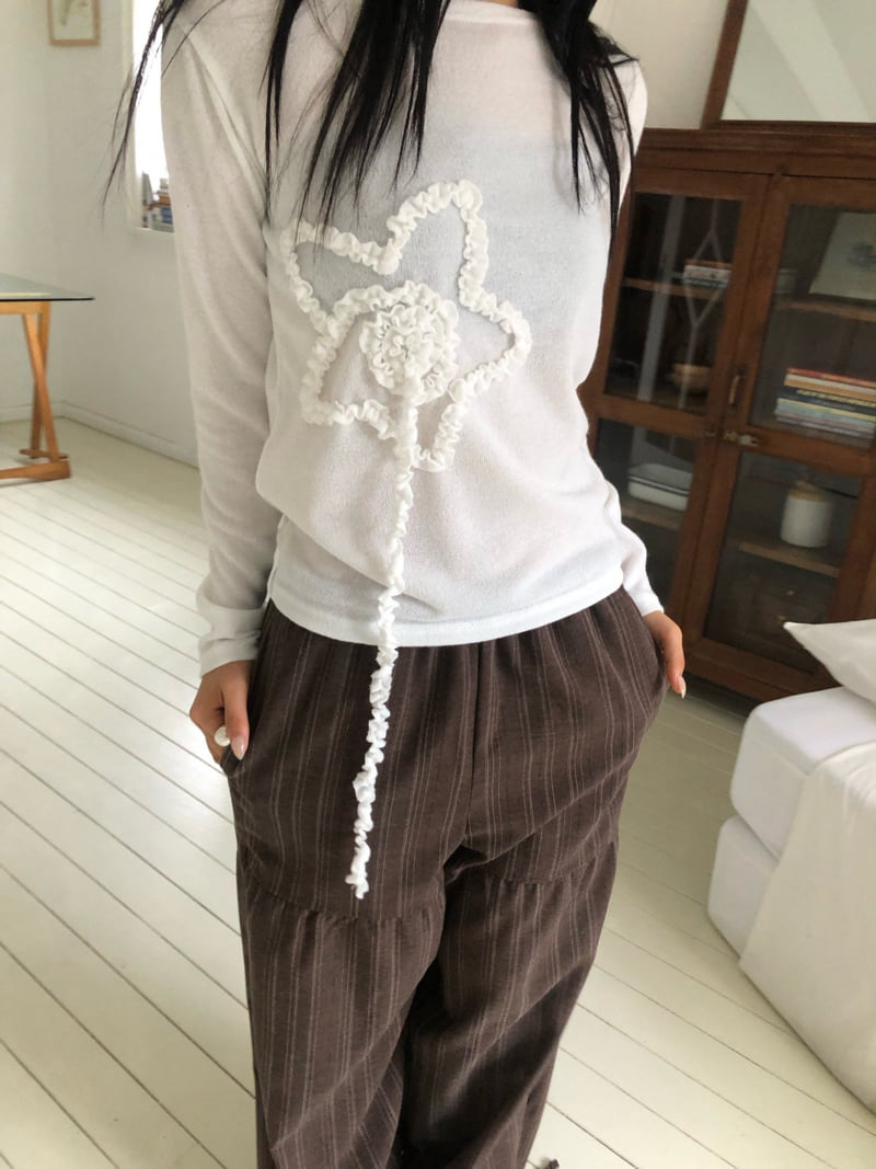 Flash - Korean Women Fashion - #momslook - Star Knit Tee - 5