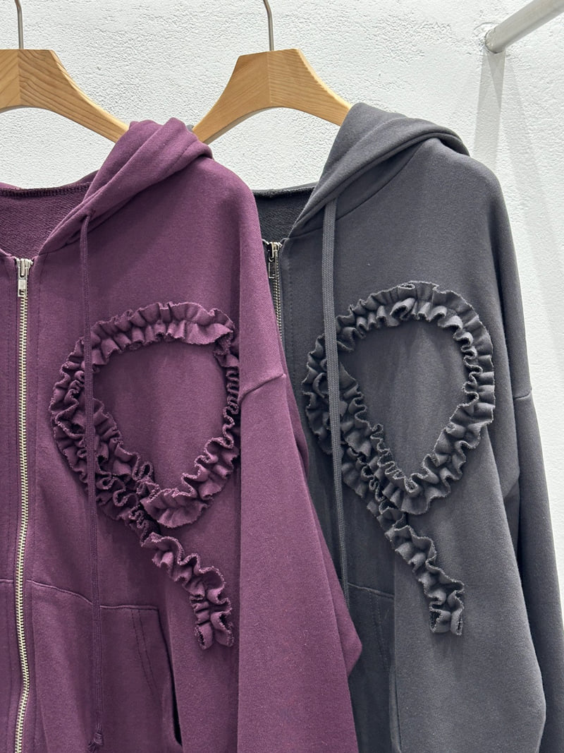 Flash - Korean Women Fashion - #momslook - Ribbon Hood Zip-Up - 2