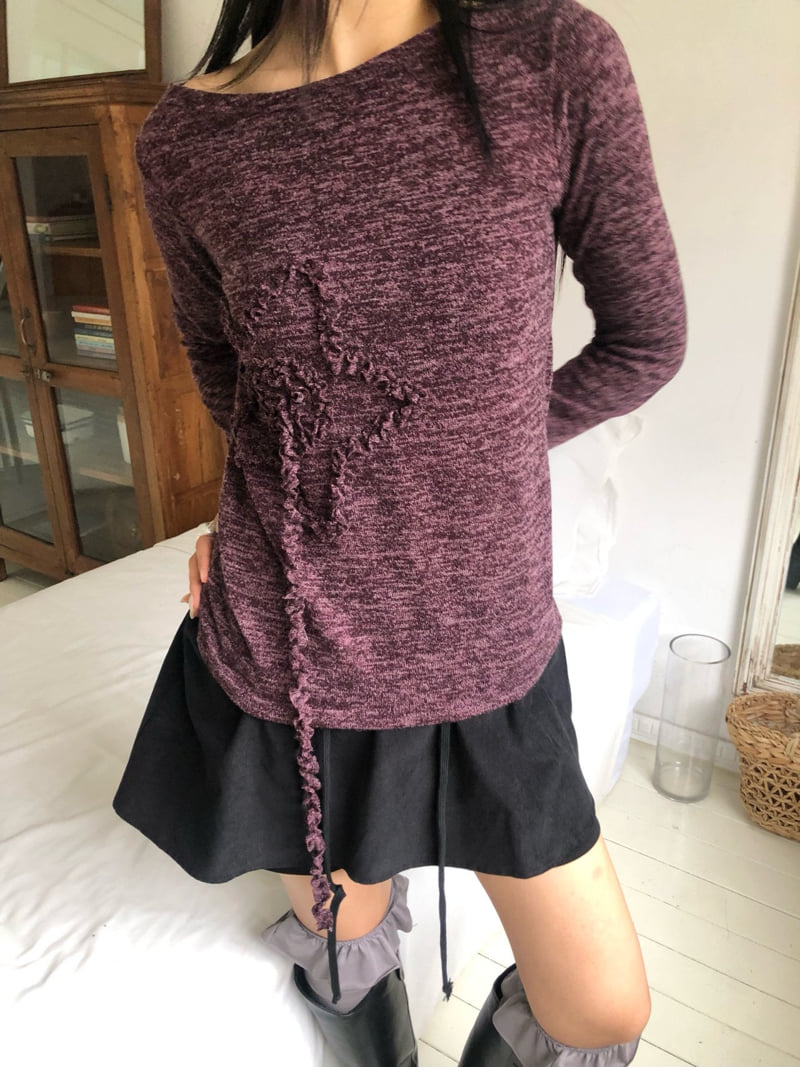 Flash - Korean Women Fashion - #pursuepretty - Star Knit Tee - 11