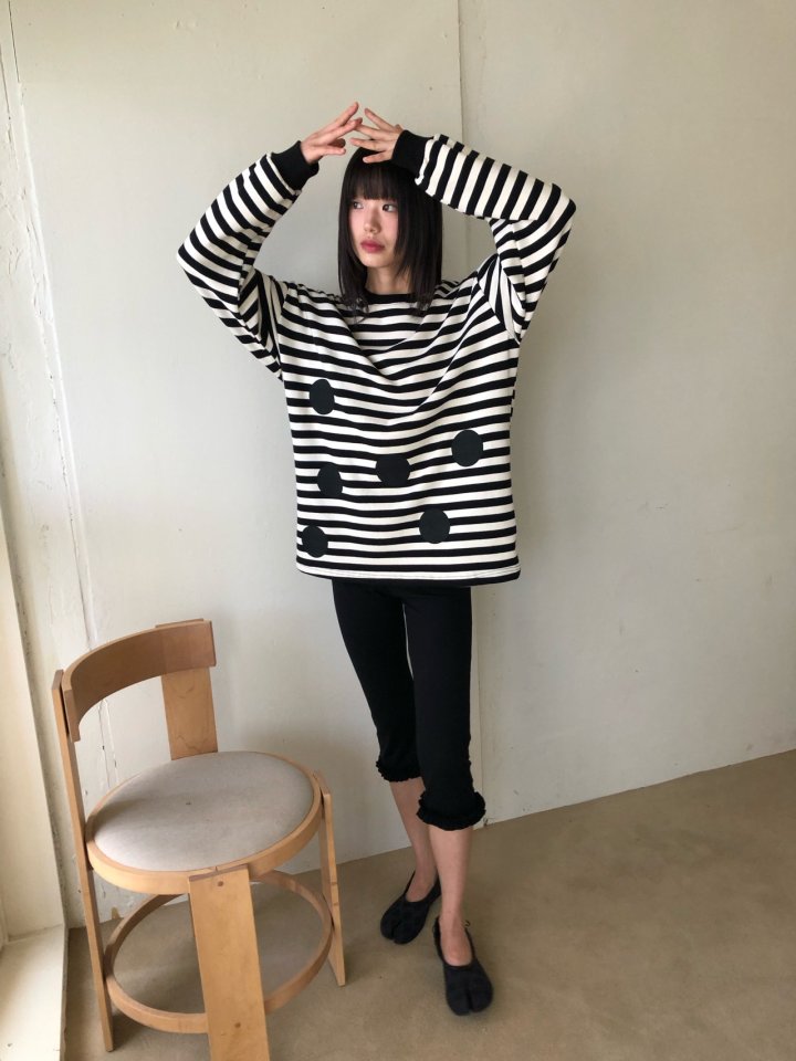 Flash - Korean Women Fashion - #restrostyle - Circle Sweatshirts - 6