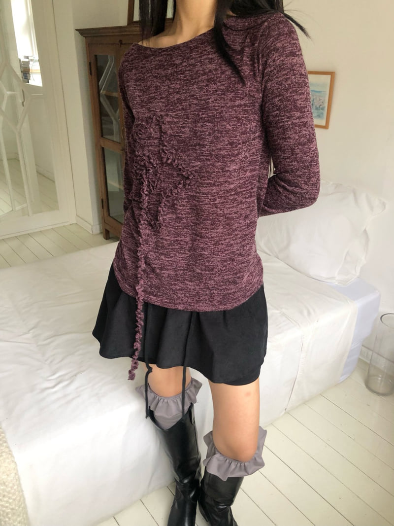 Flash - Korean Women Fashion - #restrostyle - Star Knit Tee - 12