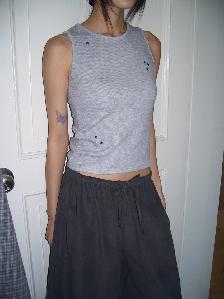 Flash - Korean Women Fashion - #thatsdarling - Linda Rib Sleeveless Tee