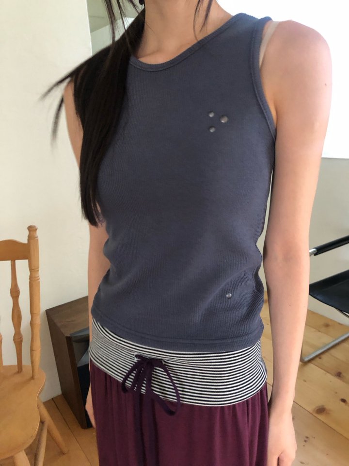 Flash - Korean Women Fashion - #thelittlethings - Linda Rib Sleeveless Tee
