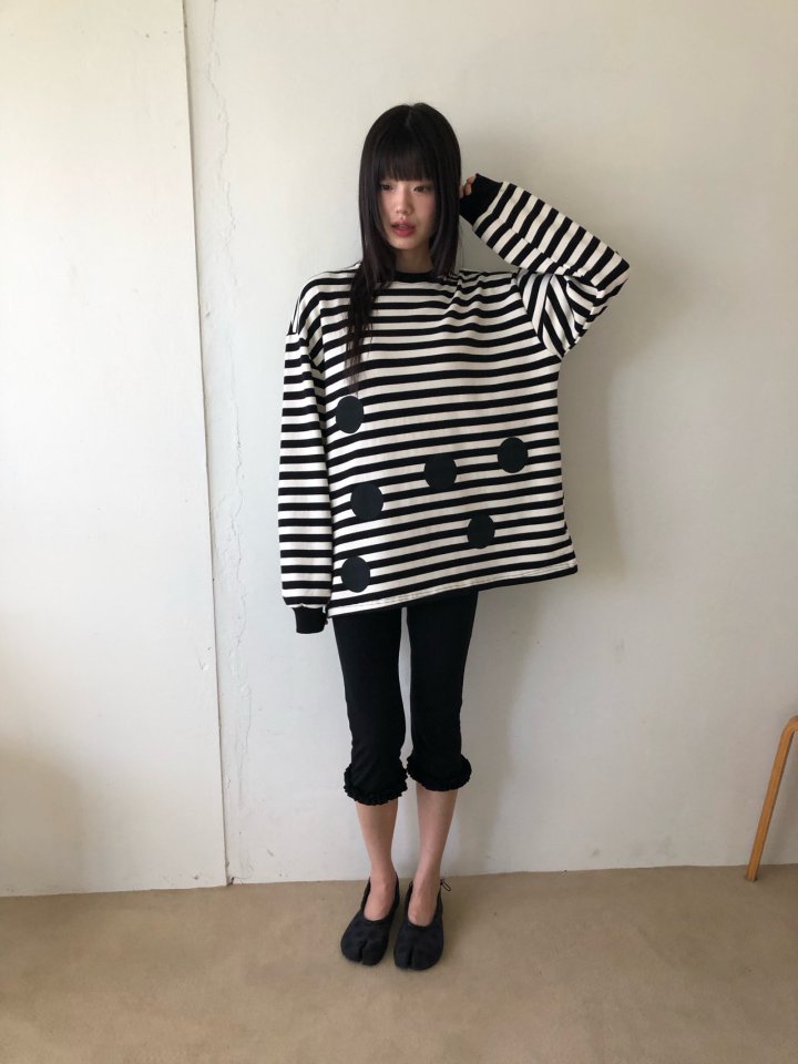 Flash - Korean Women Fashion - #vintageinspired - Circle Sweatshirts - 4