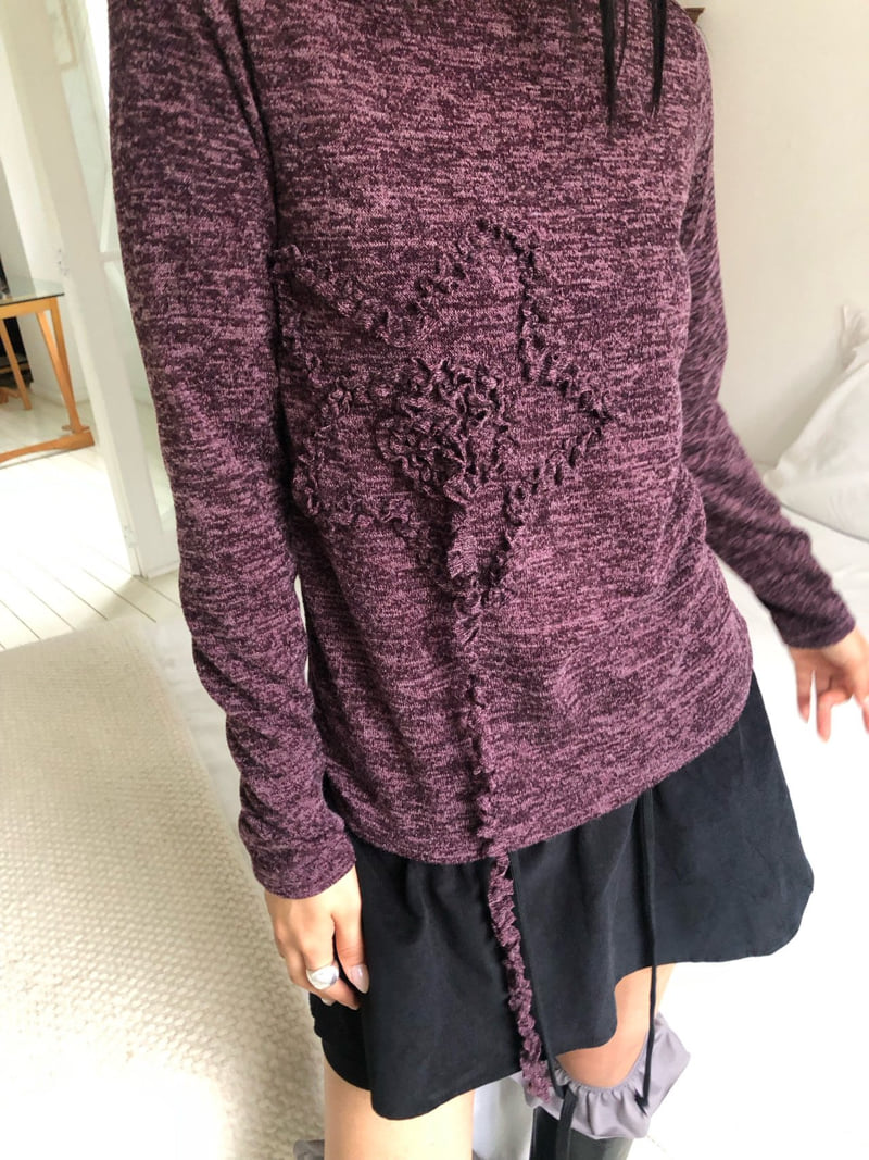 Flash - Korean Women Fashion - #vintagekidsstyle - Star Knit Tee - 10