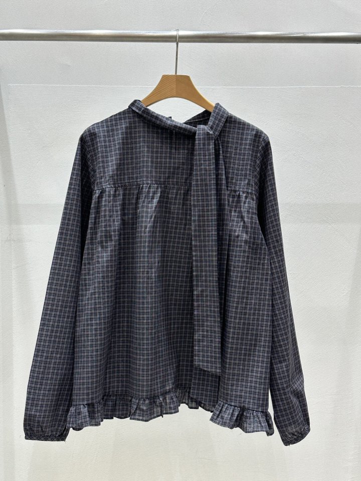 Flash - Korean Women Fashion - #womensfashion - Rona Check Blouse - 7