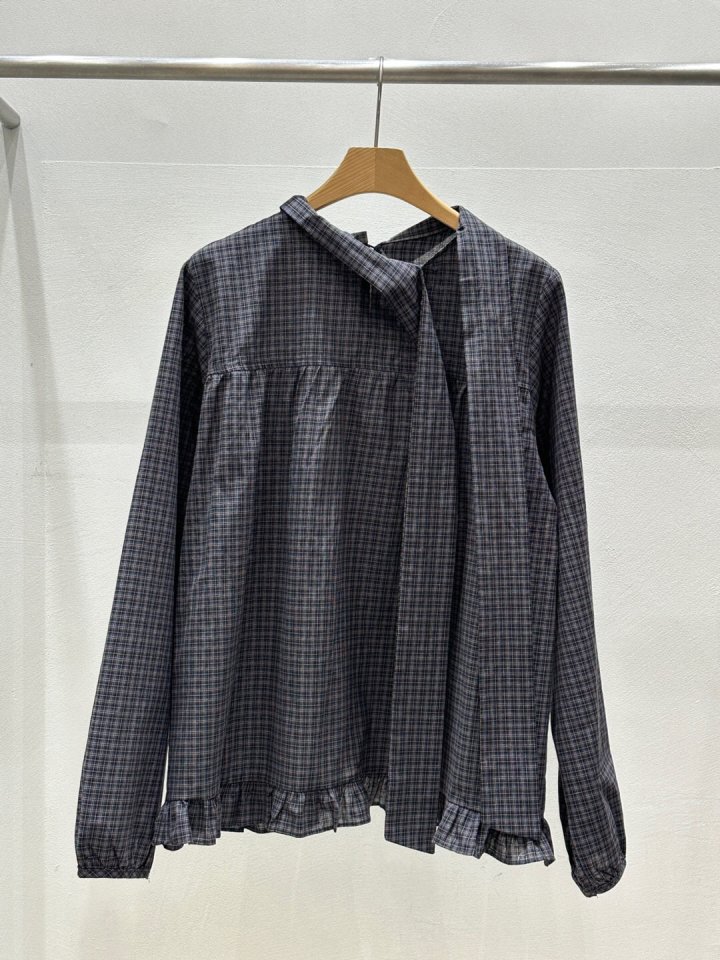 Flash - Korean Women Fashion - #womensfashion - Rona Check Blouse - 9