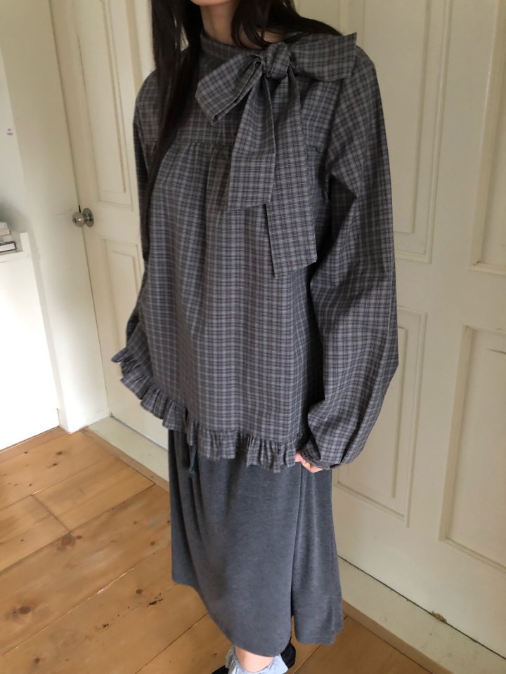 Flash - Korean Women Fashion - #womensfashion - Rona Check Blouse - 10