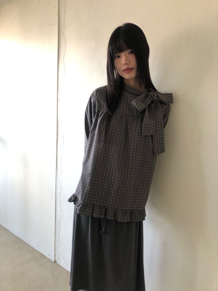 Flash - Korean Women Fashion - #momslook - Rona Check Blouse - 4
