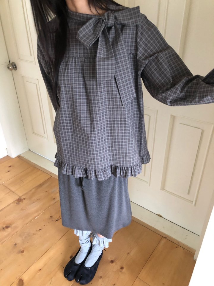 Flash - Korean Women Fashion - #womensfashion - Rona Check Blouse - 6