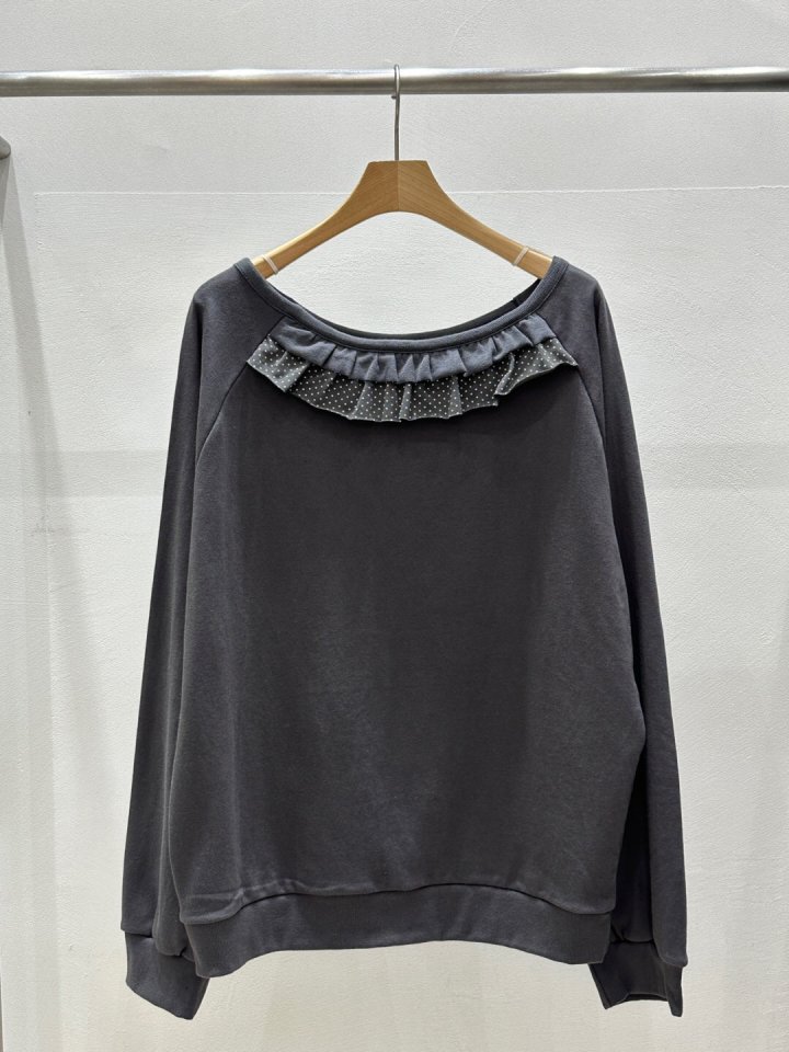 Flash - Korean Women Fashion - #womensfashion - Dot Frill Pullover - 6