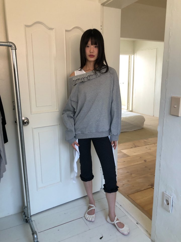 Flash - Korean Women Fashion - #womensfashion - Dot Frill Pullover - 3