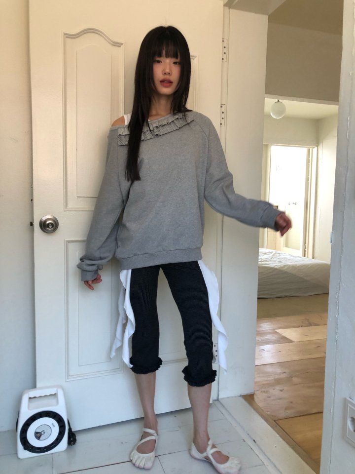Flash - Korean Women Fashion - #womensfashion - Dot Frill Pullover - 9