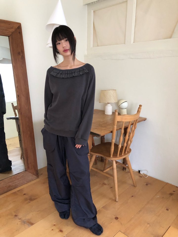 Flash - Korean Women Fashion - #womensfashion - Dot Frill Pullover - 10