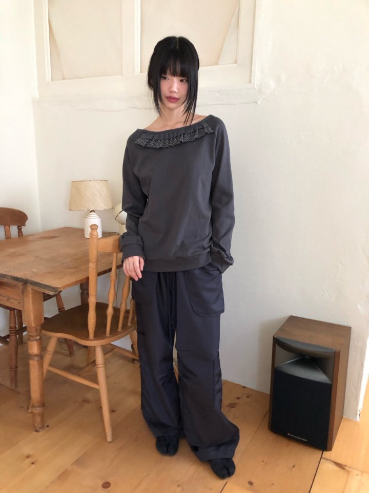 Flash - Korean Women Fashion - #womensfashion - Dot Frill Pullover - 2