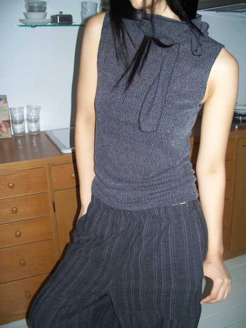 Flash - Korean Women Fashion - #womensfashion - Scarf Sleeveless Top - 12