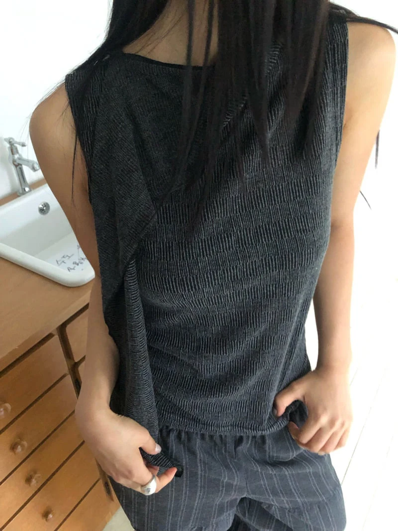 Flash - Korean Women Fashion - #womensfashion - Scarf Sleeveless Top - 8