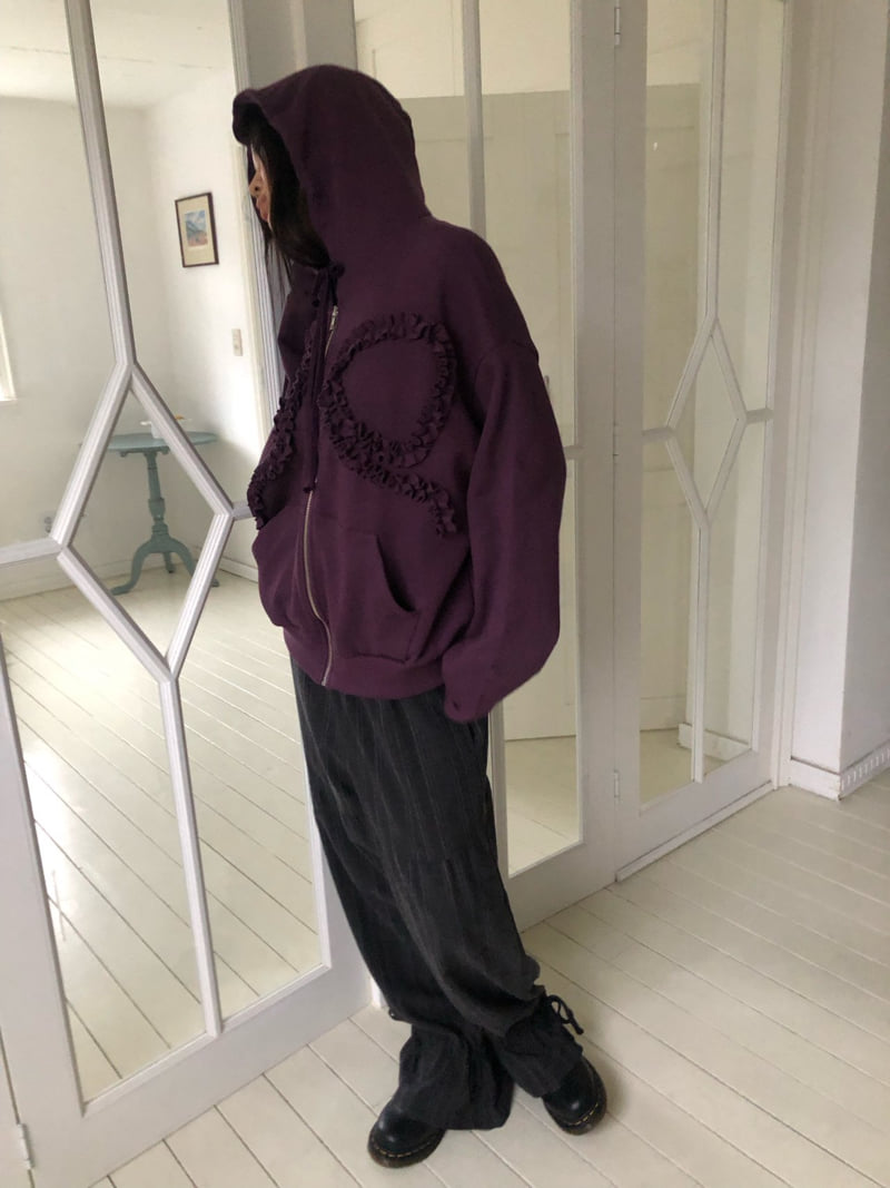 Flash - Korean Women Fashion - #womensfashion - Ribbon Hood Zip-Up - 5