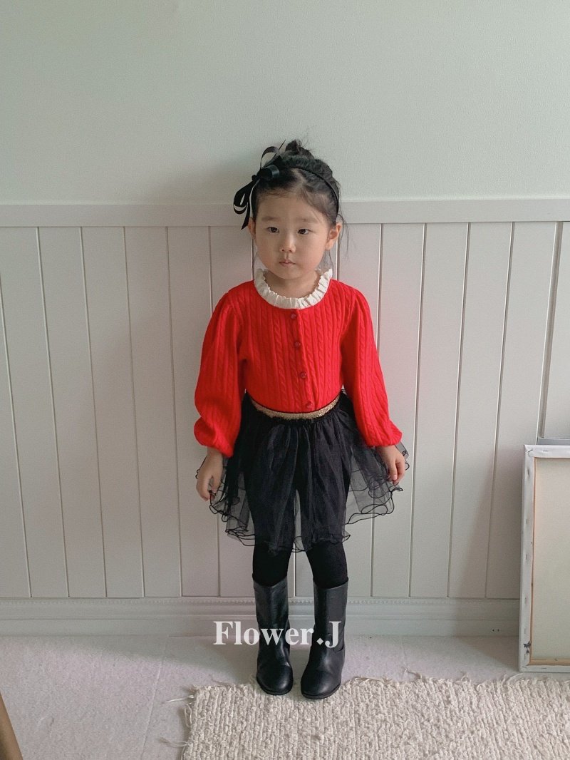 Flower J - Korean Children Fashion - #childofig - Cable Cardigan