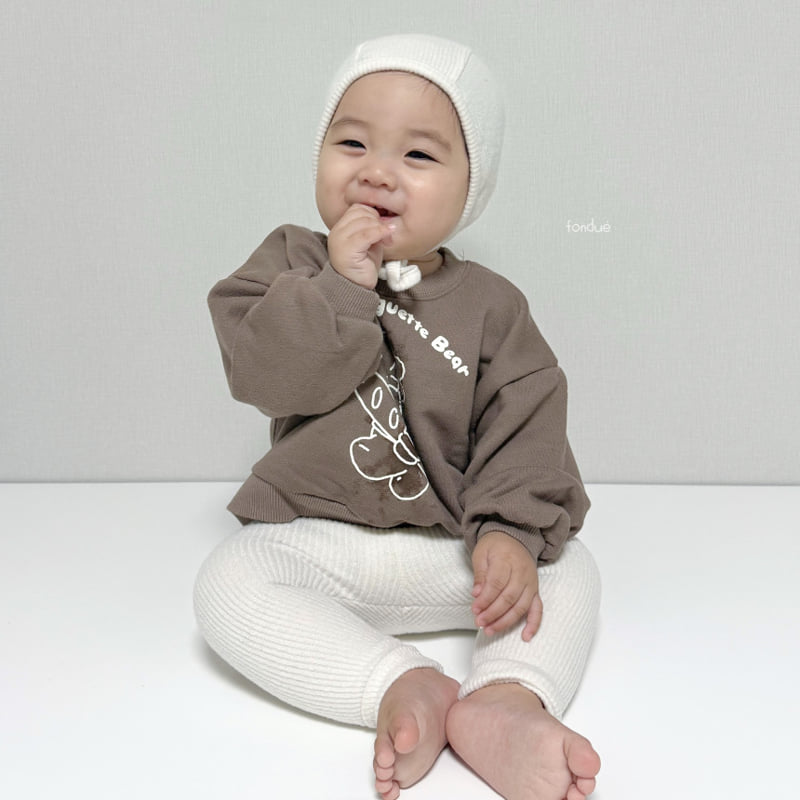 Fondue - Korean Baby Fashion - #babyboutique - Bebe Fondue Bear Sweatshirt - 11