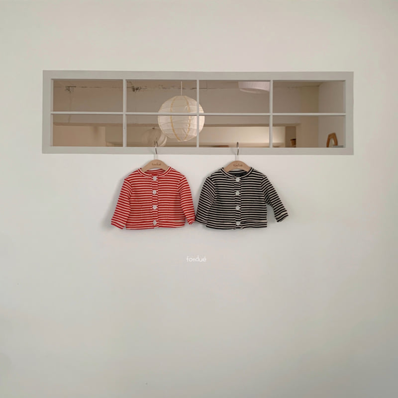 Fondue - Korean Baby Fashion - #babyfever - Bebe Red Velvet Cardigan - 3